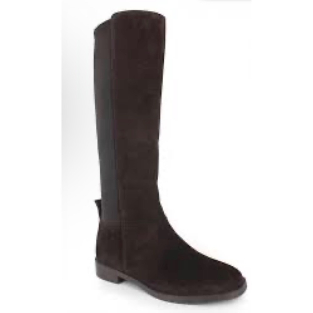 Splendid Marise Tall Suede Boots Brown Spice Stretch Back R5MAR36 Womens 7.5 M